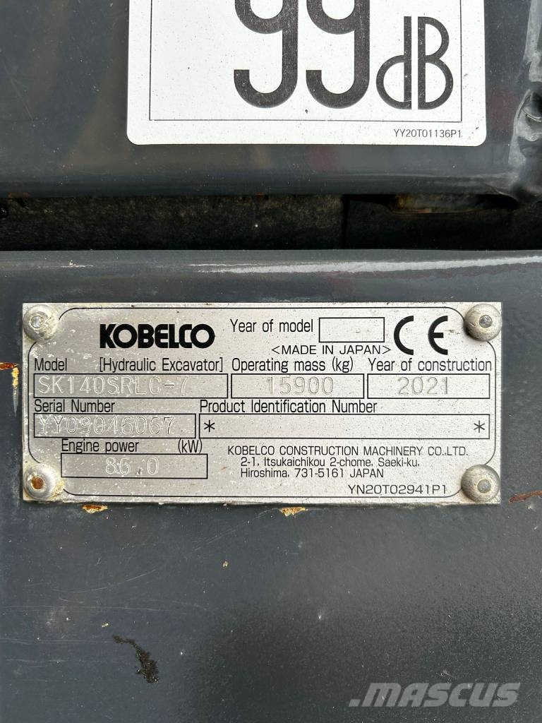 Kobelco SK 140 SR LC-7 / Rototilt,Rasvari.Lämmitin حفارات زحافة