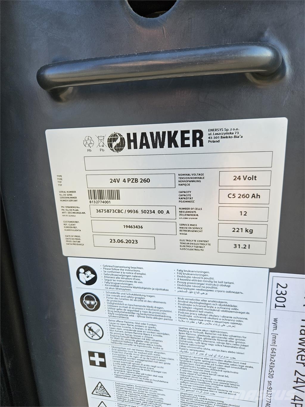 BT SWE 140 (battery 2023) Ajettavat pinoamisvaunut