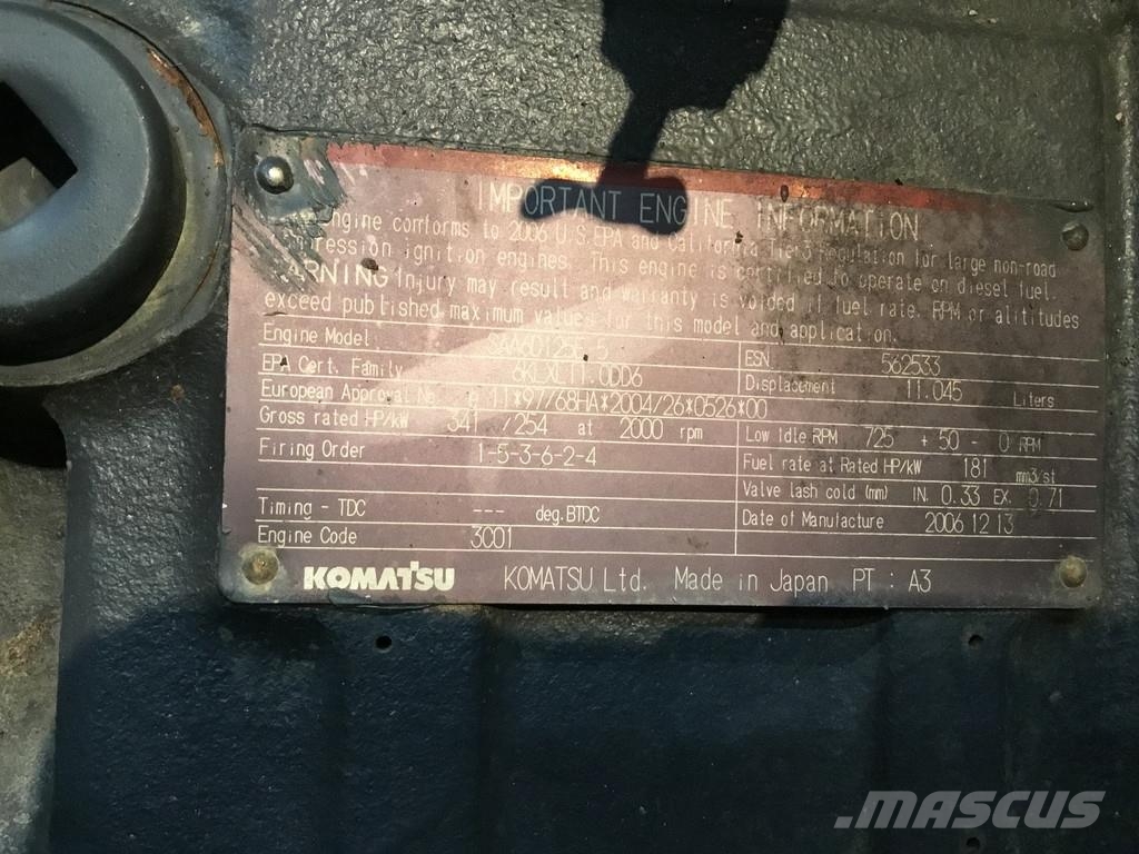 Komatsu SAA6D125E-5 USED Motores