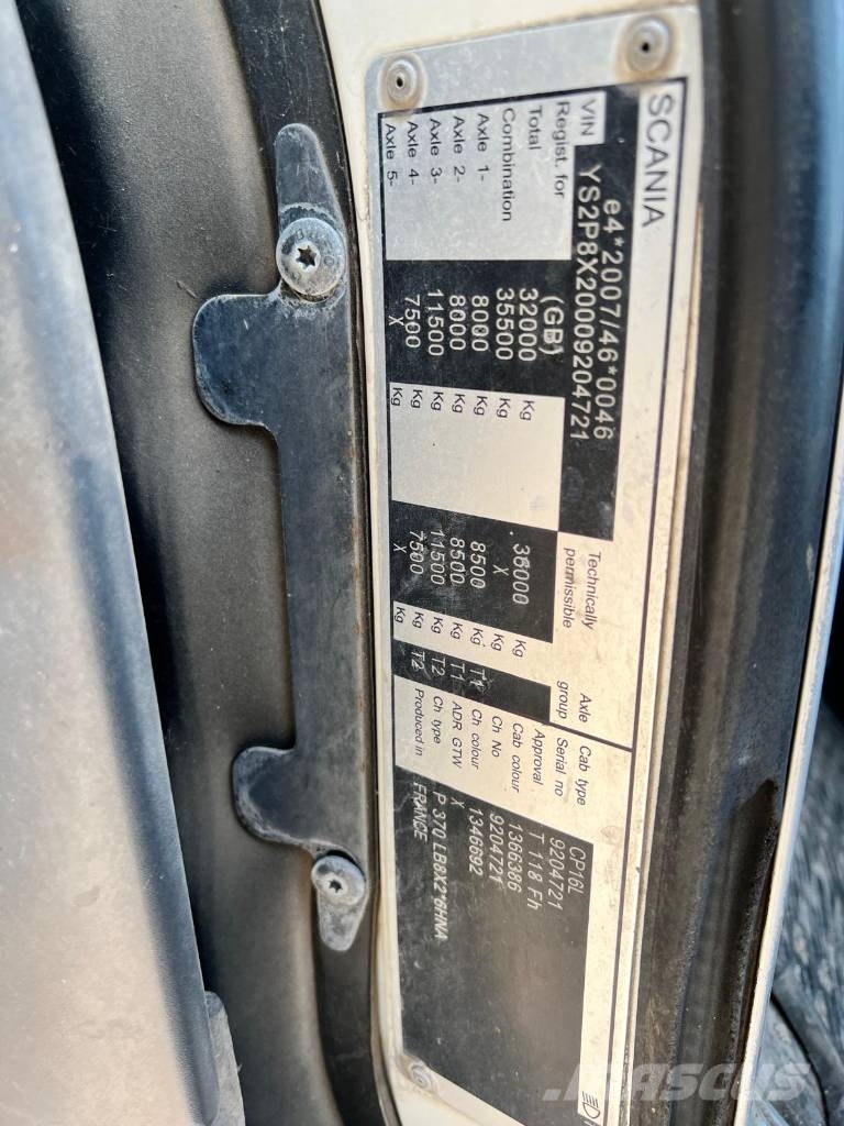 Scania P 370 새시 운전실 트럭