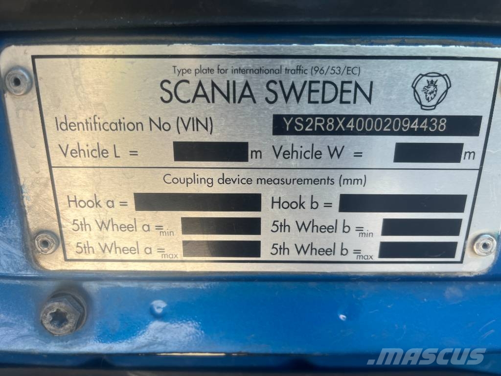 Scania R 560 V8 شاحنات الرافعات
