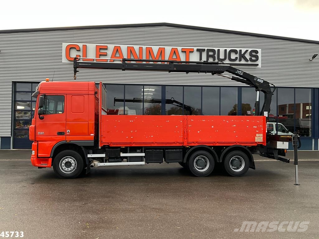 DAF FAT 105 XF 460 6x4 Manual Full Steel Hiab 16 Tonme автокрани