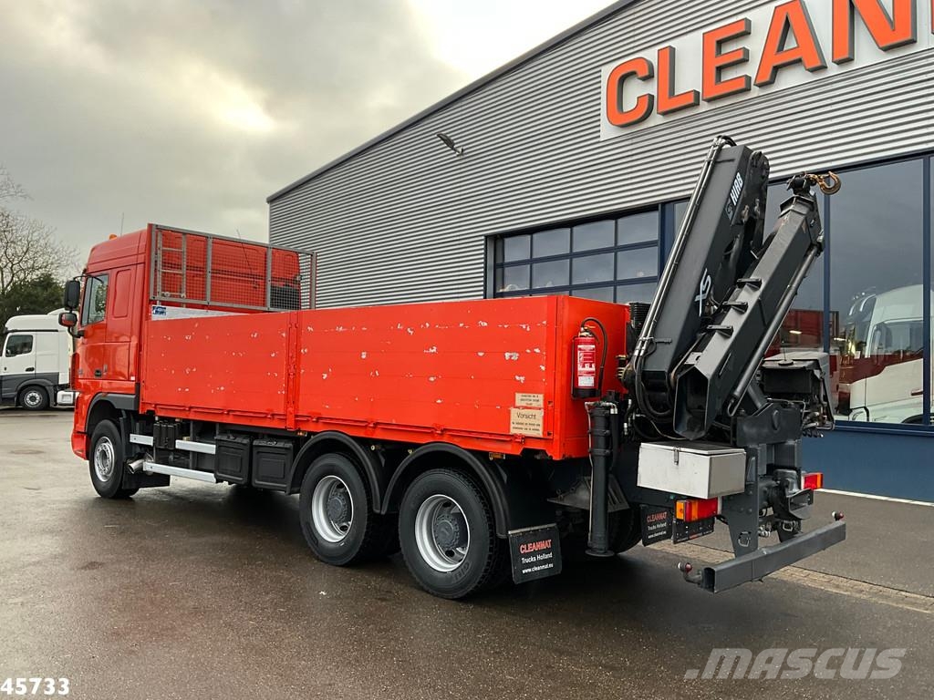 DAF FAT 105 XF 460 6x4 Manual Full Steel Hiab 16 Tonme автокрани