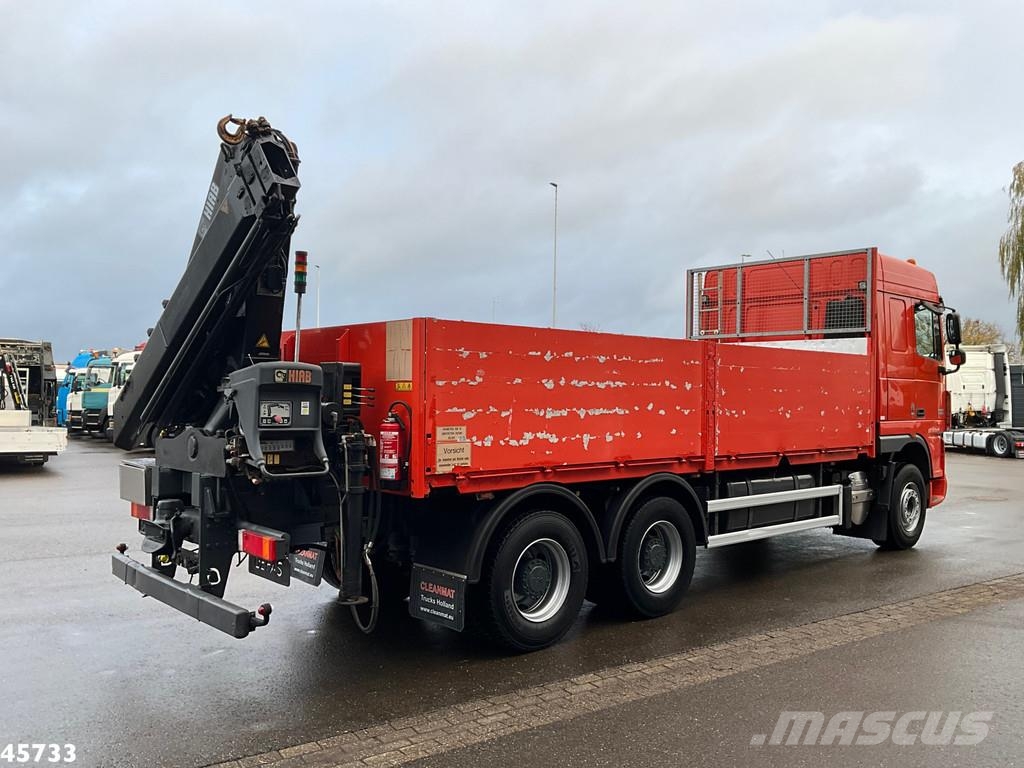 DAF FAT 105 XF 460 6x4 Manual Full Steel Hiab 16 Tonme автокрани