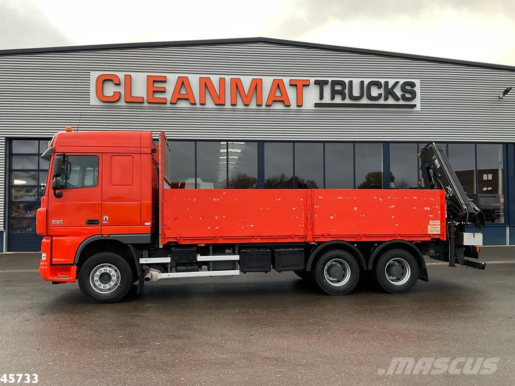 DAF FAT 105 XF 460 6x4 Manual Full Steel Hiab 16 Tonme автокрани