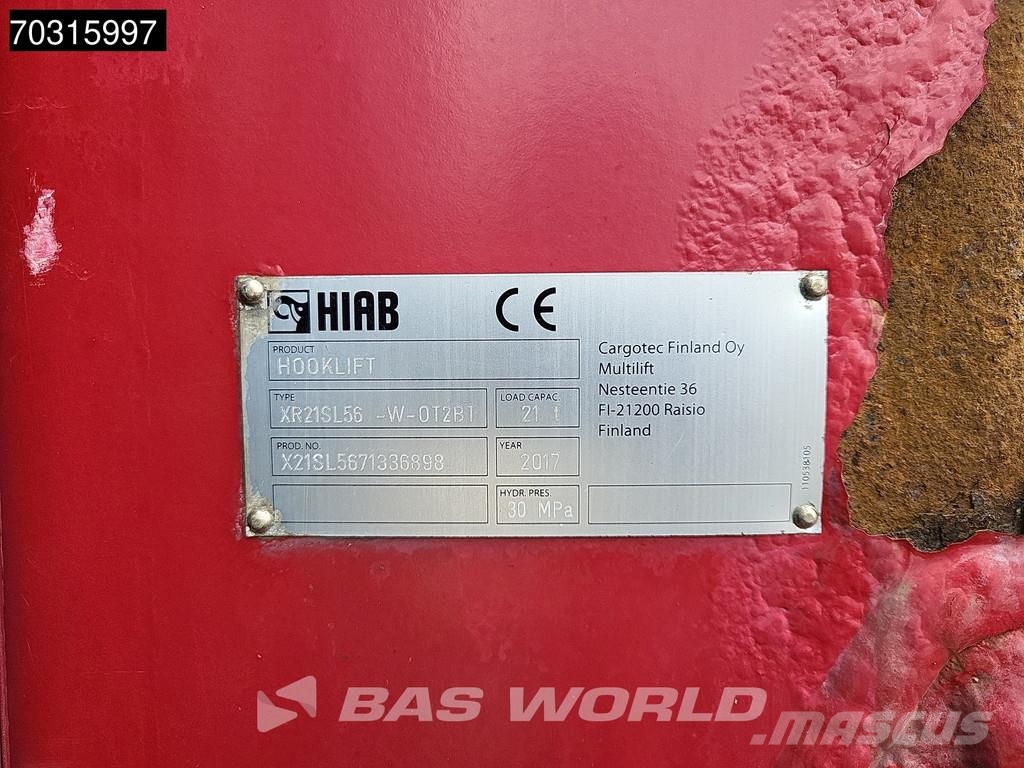 Scania R580 R 6X2 NL-Truck HIAB XR21SL56 Manual ACC Full Vrachtwagen met containersysteem
