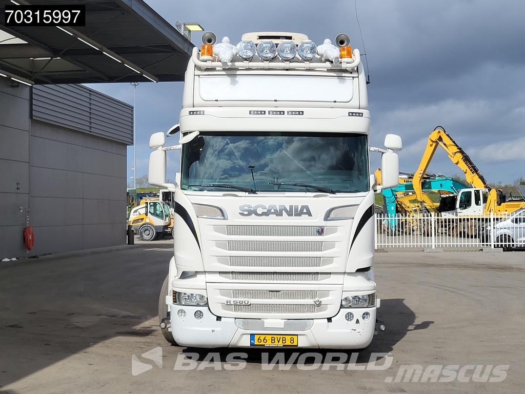 Scania R580 R 6X2 NL-Truck HIAB XR21SL56 Manual ACC Full Vrachtwagen met containersysteem