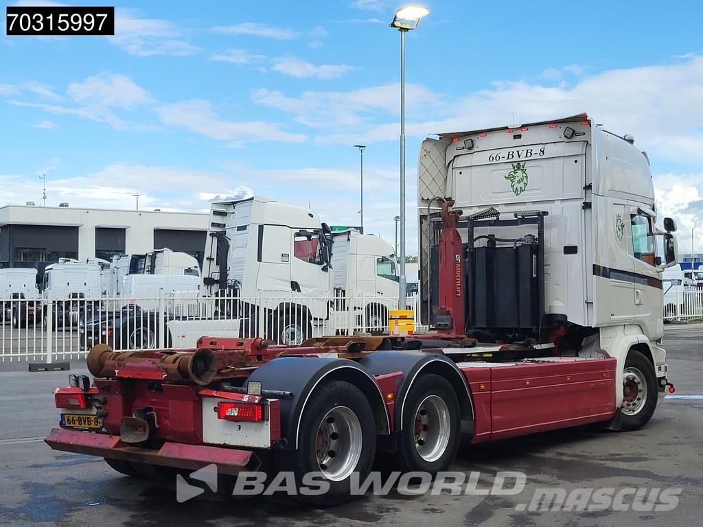 Scania R580 R 6X2 NL-Truck HIAB XR21SL56 Manual ACC Full Vrachtwagen met containersysteem