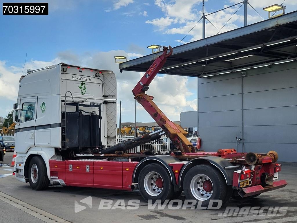 Scania R580 R 6X2 NL-Truck HIAB XR21SL56 Manual ACC Full Vrachtwagen met containersysteem