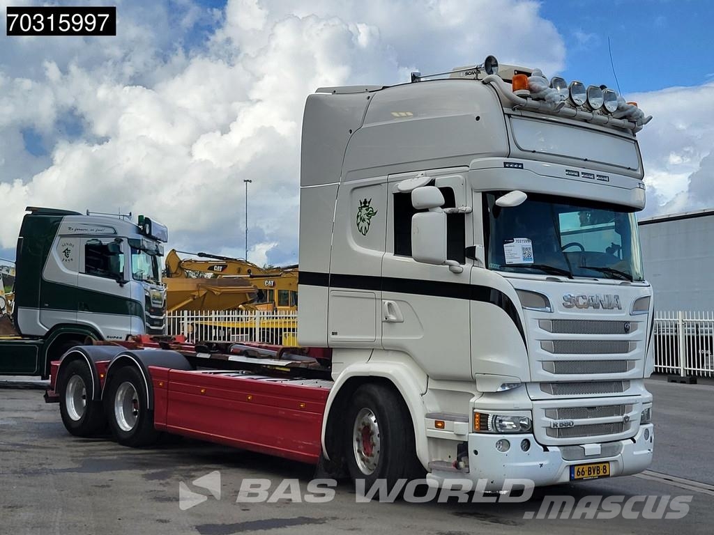 Scania R580 R 6X2 NL-Truck HIAB XR21SL56 Manual ACC Full Vrachtwagen met containersysteem