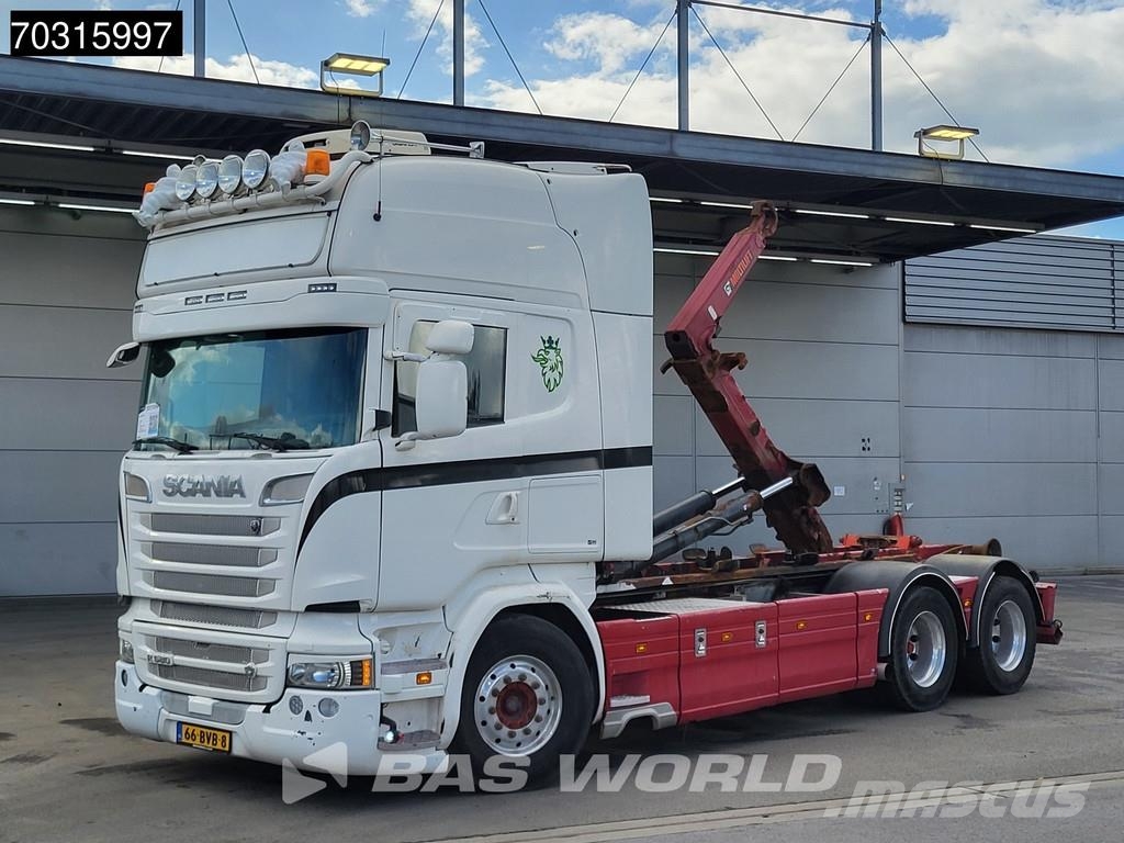 Scania R580 R 6X2 NL-Truck HIAB XR21SL56 Manual ACC Full Vrachtwagen met containersysteem