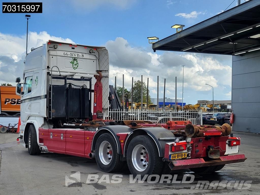 Scania R580 R 6X2 NL-Truck HIAB XR21SL56 Manual ACC Full Vrachtwagen met containersysteem