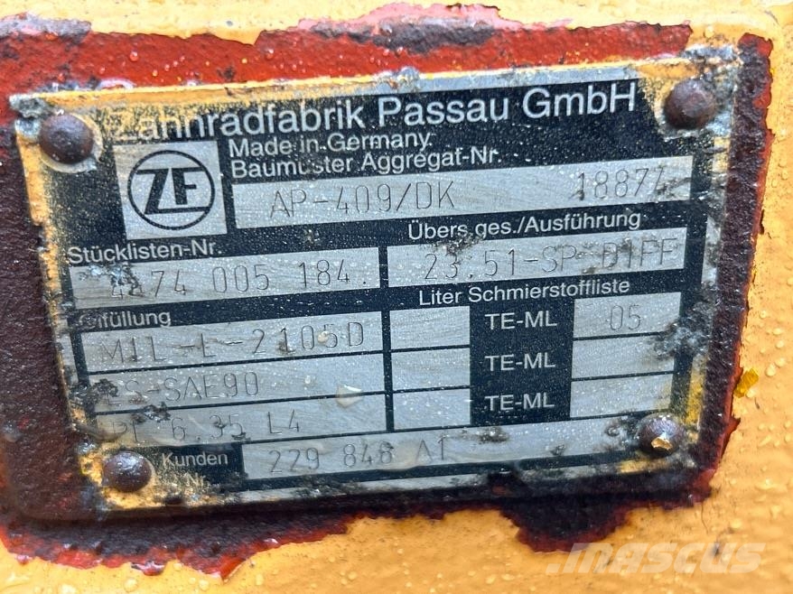 Case 821C-229848A1-ZF AP-409/DK-Axle/Achse/As, GOOR, Netherlands