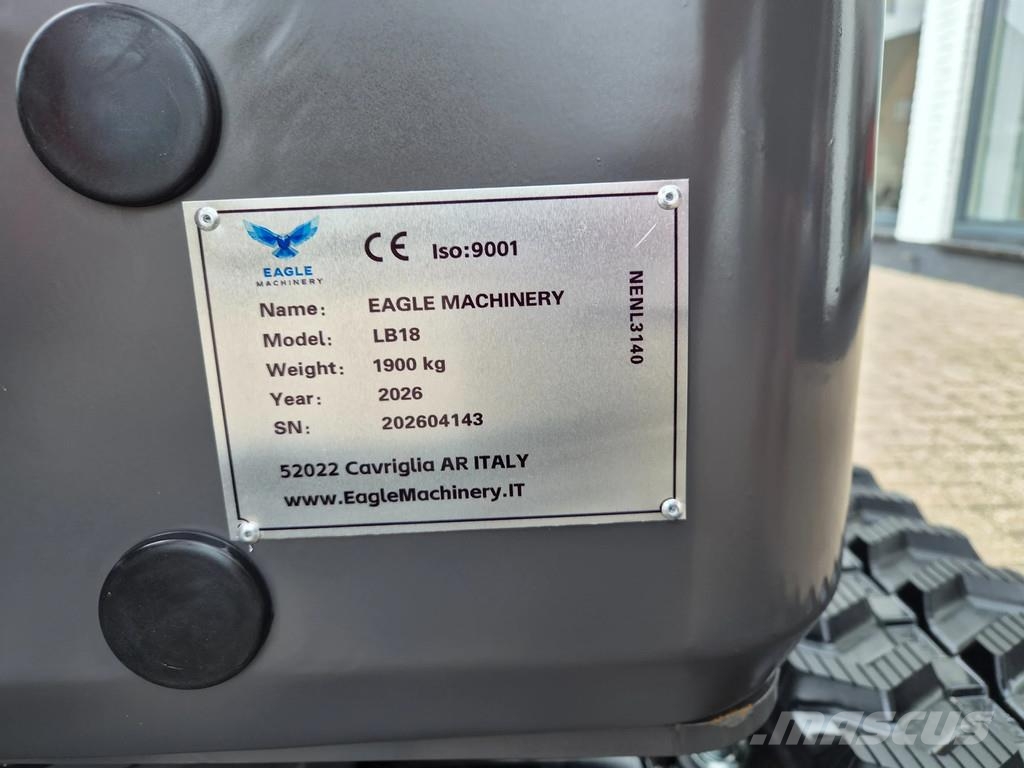 Eagle 1900 kg Minigraver servo Uitschuifbaare onderwagen Minikaivukoneet < 7t