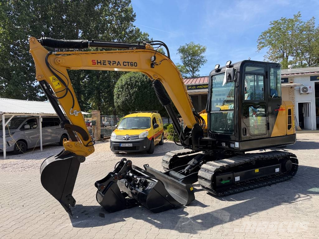Sherpa CT60 Yanmar Motoros Gumihevederes Forgókotró Mini bageri <7t