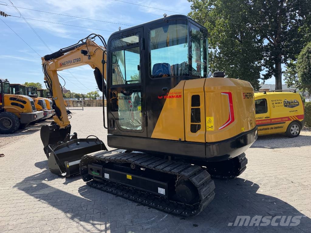 Sherpa CT60 Yanmar Motoros Gumihevederes Forgókotró Mini bageri <7t