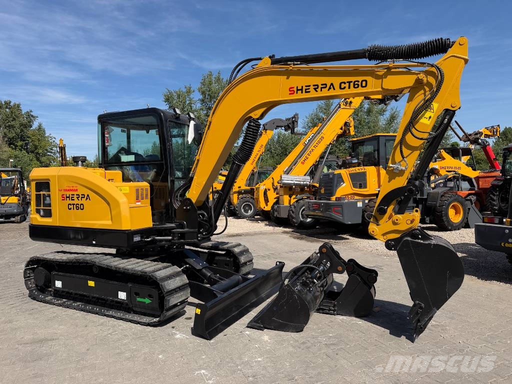 Sherpa CT60 Yanmar Motoros Gumihevederes Forgókotró Mini bageri <7t