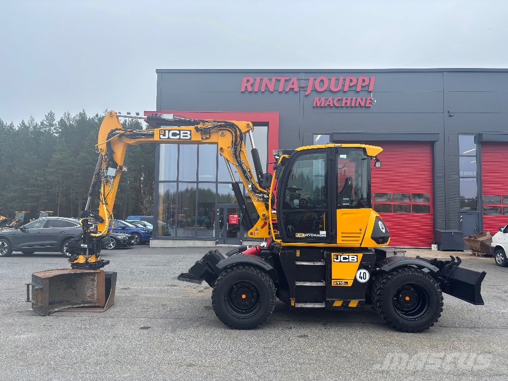 JCB 110 W / Engcon, 2 kauhaa, Rasvari, Hyvät renkaat Pyöräkaivukoneet