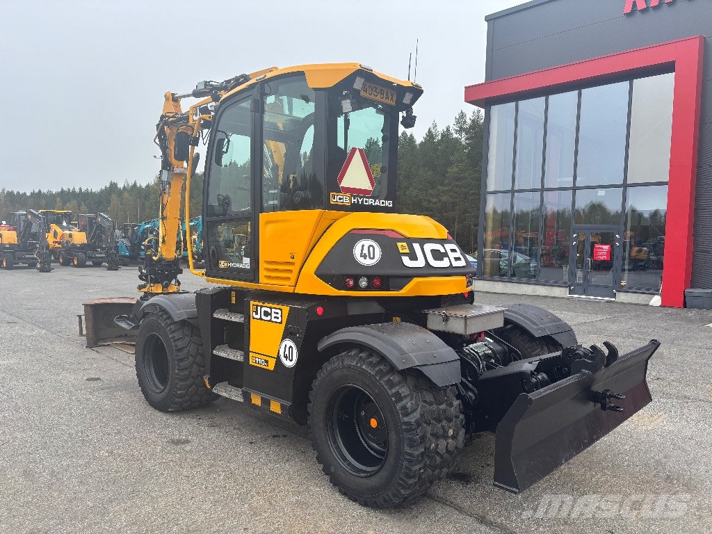 JCB 110 W / Engcon, 2 kauhaa, Rasvari, Hyvät renkaat Pyöräkaivukoneet
