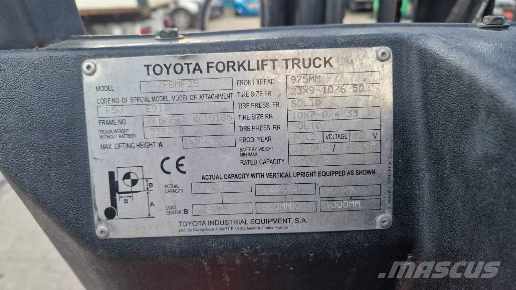 Toyota 7 FBMF 25 Ηλεκτρικά περονοφόρα ανυψωτικά κλαρκ