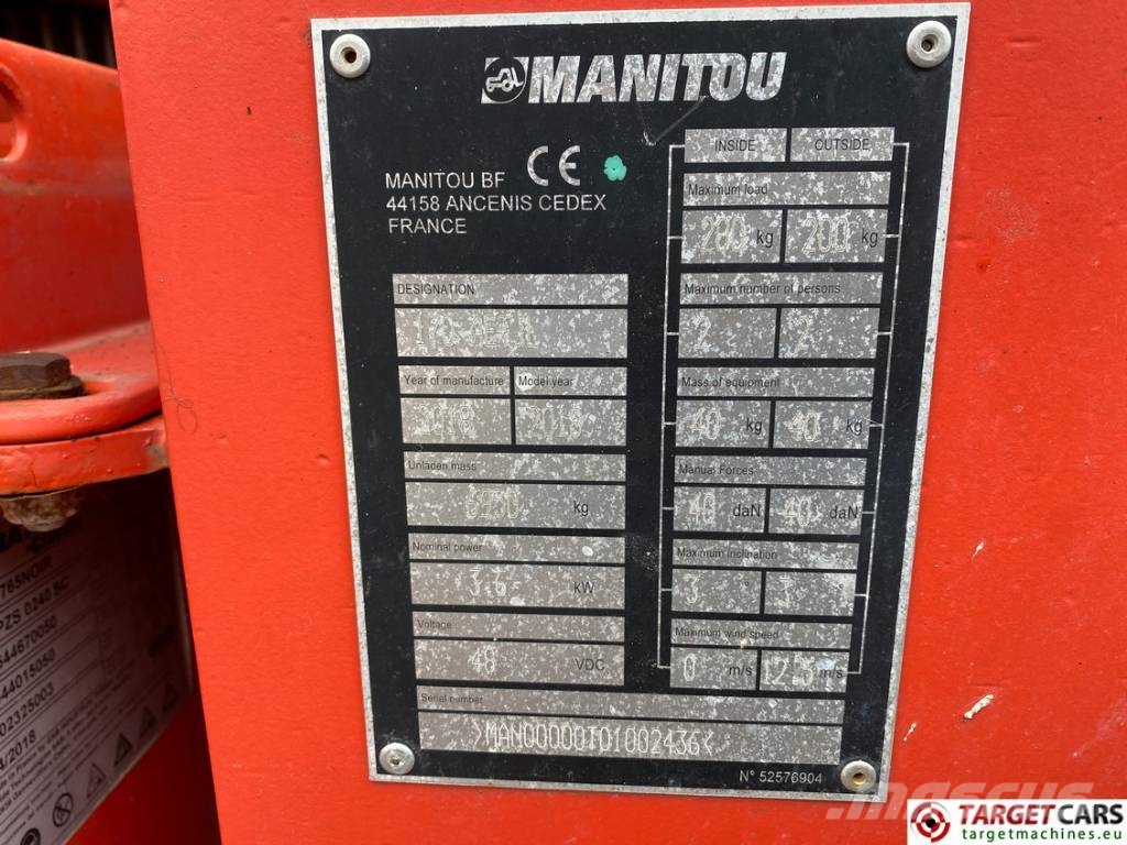 Manitou 170AETJL Elecftric Articulated Boom Lift 1690cm Zelfrijdende knikarm hoogwerker
