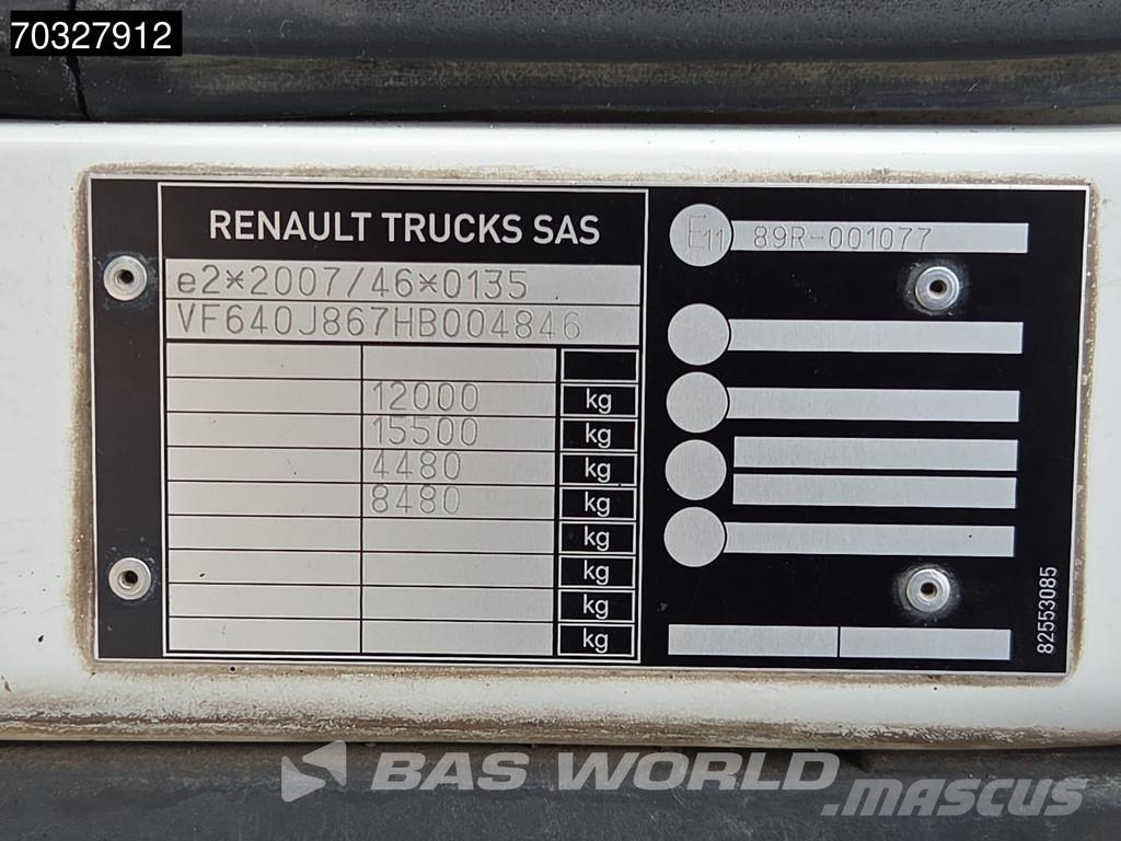 Renault D 250 D 4X2 12 toneladas 1.500kg Plataforma elevad شاحنات ذات هيكل صندوقي