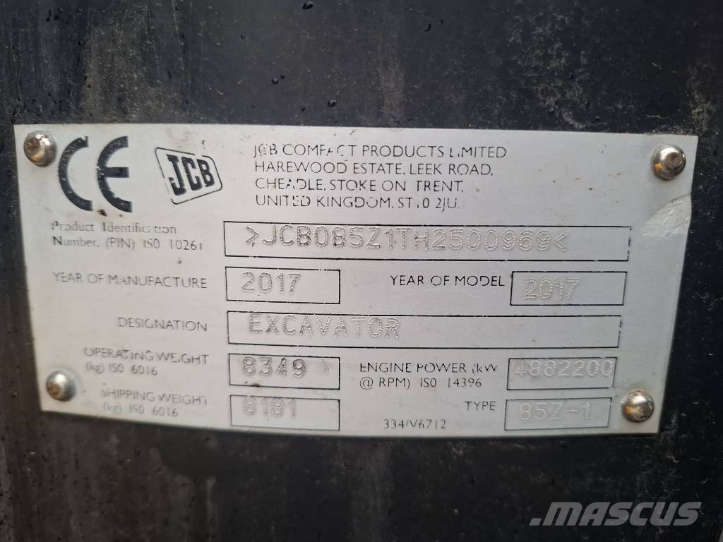 JCB 85 Z-1 Midi ekskavatörler 7 - 12 t