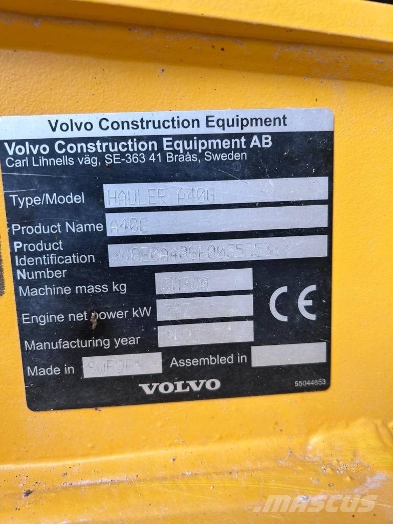 Volvo A 40 G Дъмпери/моторни превозни средства