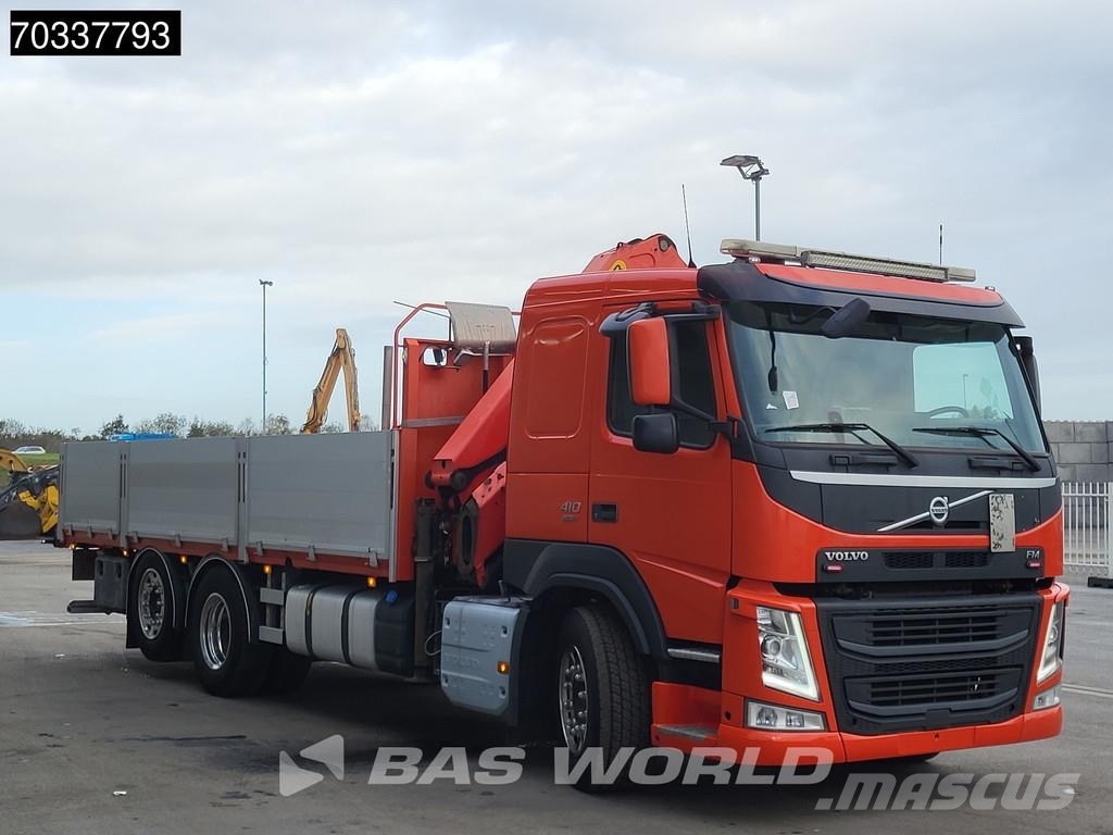 Volvo FM 410 FM 6X2 Palfinger PK 19.001 SLD Crane Kran L شاحنات مسطحة/مفصلية الجوانب