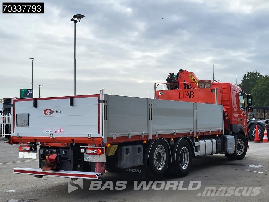 Volvo FM 410 FM 6X2 Palfinger PK 19.001 SLD Crane Kran L شاحنات مسطحة/مفصلية الجوانب