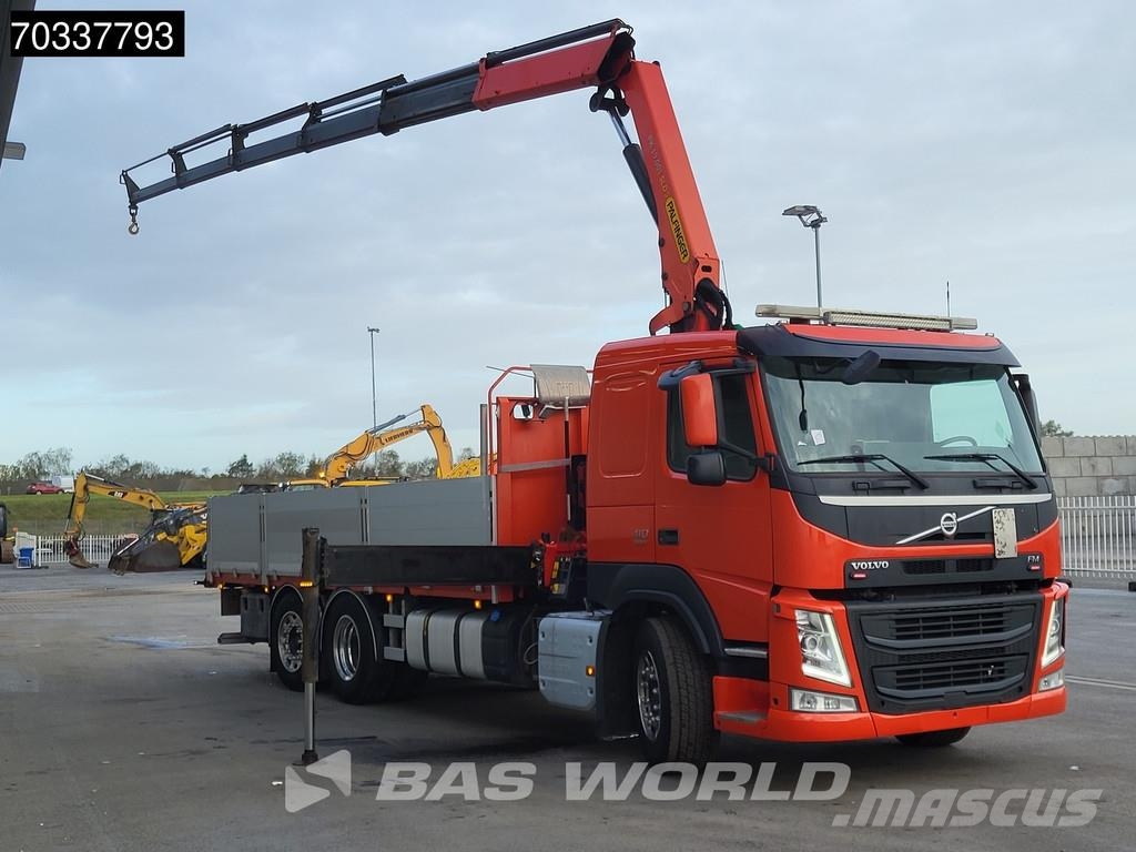 Volvo FM 410 FM 6X2 Palfinger PK 19.001 SLD Crane Kran L شاحنات مسطحة/مفصلية الجوانب