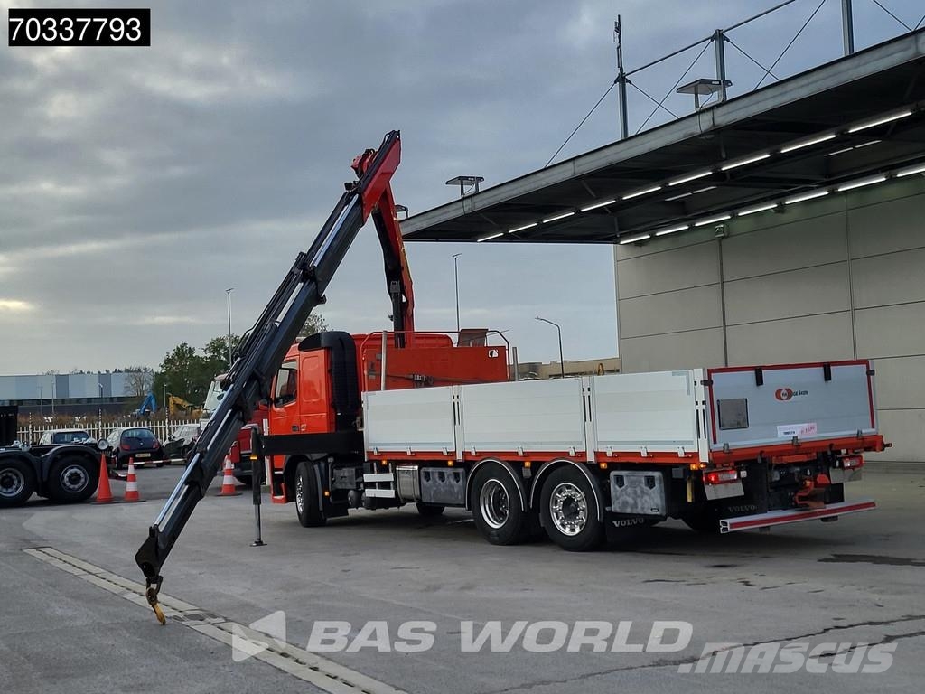 Volvo FM 410 FM 6X2 Palfinger PK 19.001 SLD Crane Kran L شاحنات مسطحة/مفصلية الجوانب