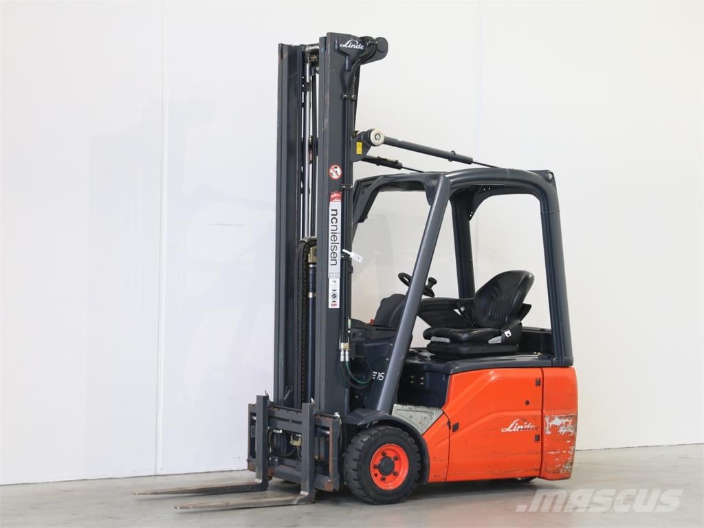 Linde E16C/386-01 El gaffeltrucks