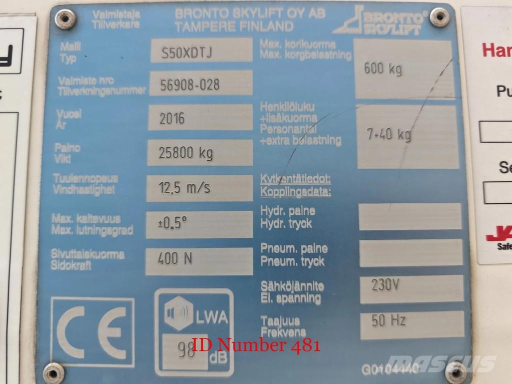 Volvo FL 340 6x2 Bronto S50XDT Avtokošare