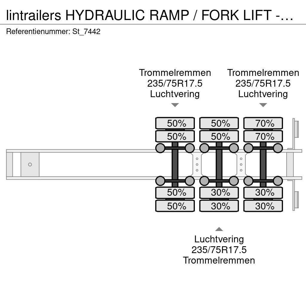 Lintrailers HYDRAULIC RAMP / FORK LIFT - MACHINE TRANSPORT Semi Reboques Carga Baixa