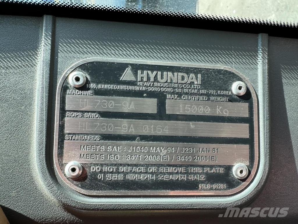 Hyundai HL730-9A 4X4 Radlader Mulch-/Klappschaufel KLIMA A Cargadoras sobre ruedas
