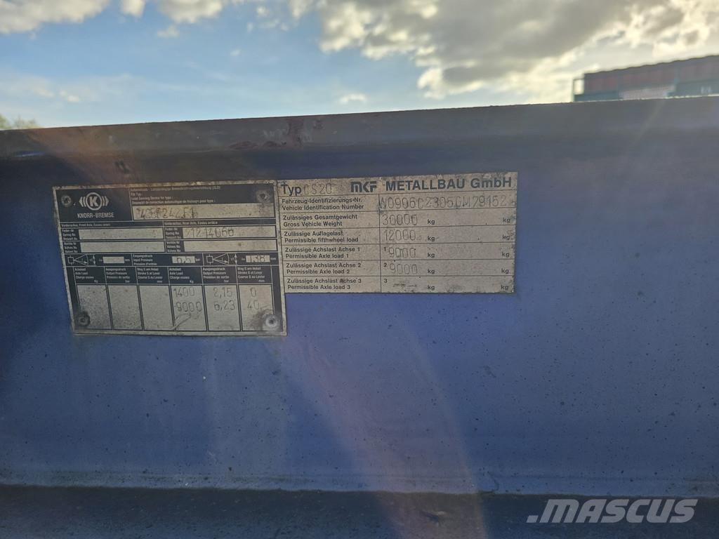  MKF Metallbau CS 20 / STEEL SUSPENSION/ ROR DRUM. Containerframe/Skiploader semi-trailers
