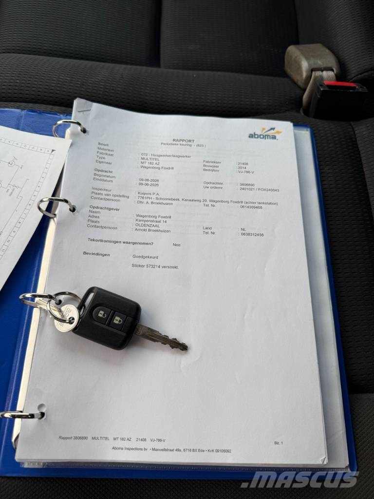 Multitel MT 182 AZ Auto hoogwerker Avtokošare