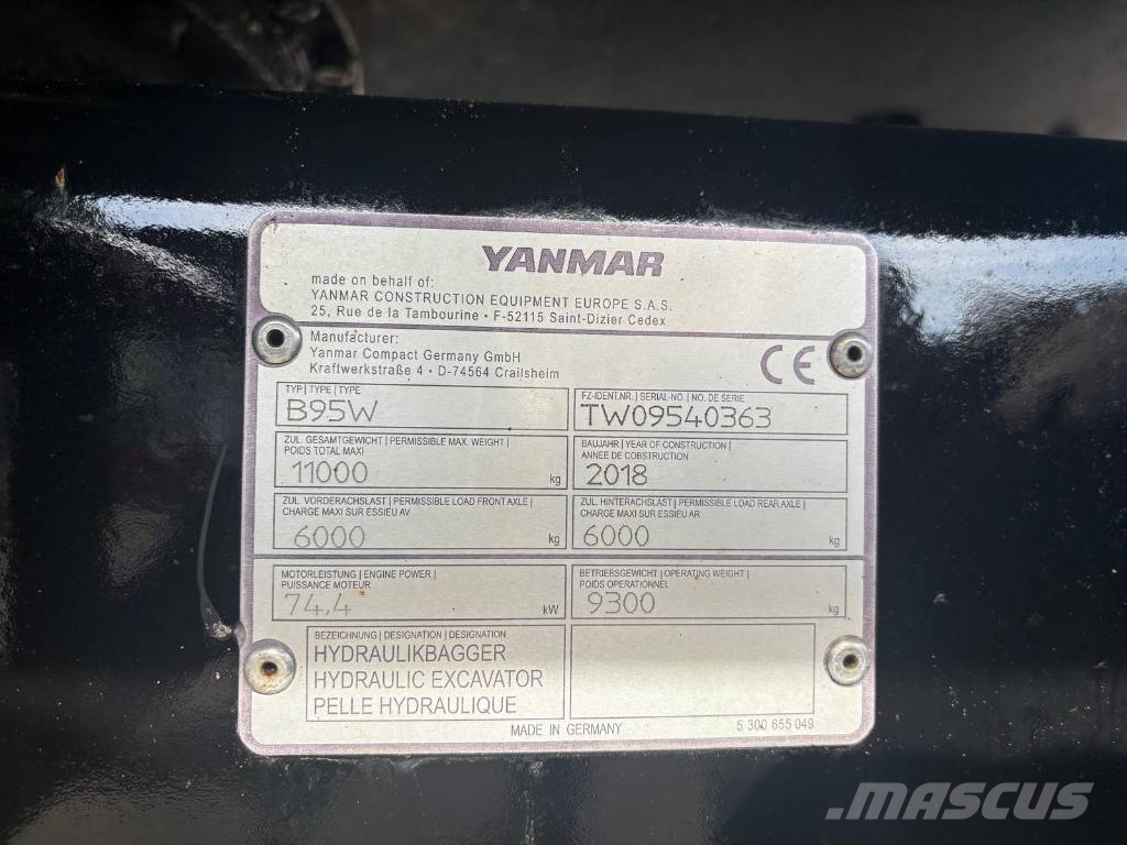 Yanmar B 95 W Koparki kołowe