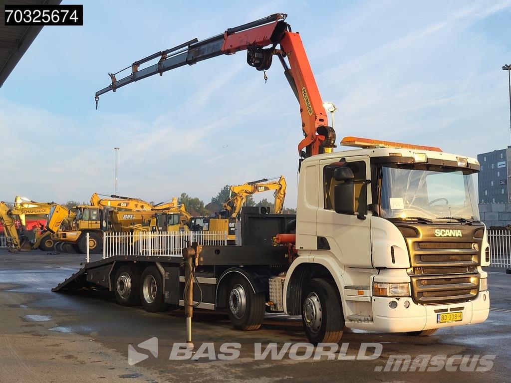 Scania P340 P 8X2 NL-truck Palfinger PK18001 EH Crane Win Camion plateau