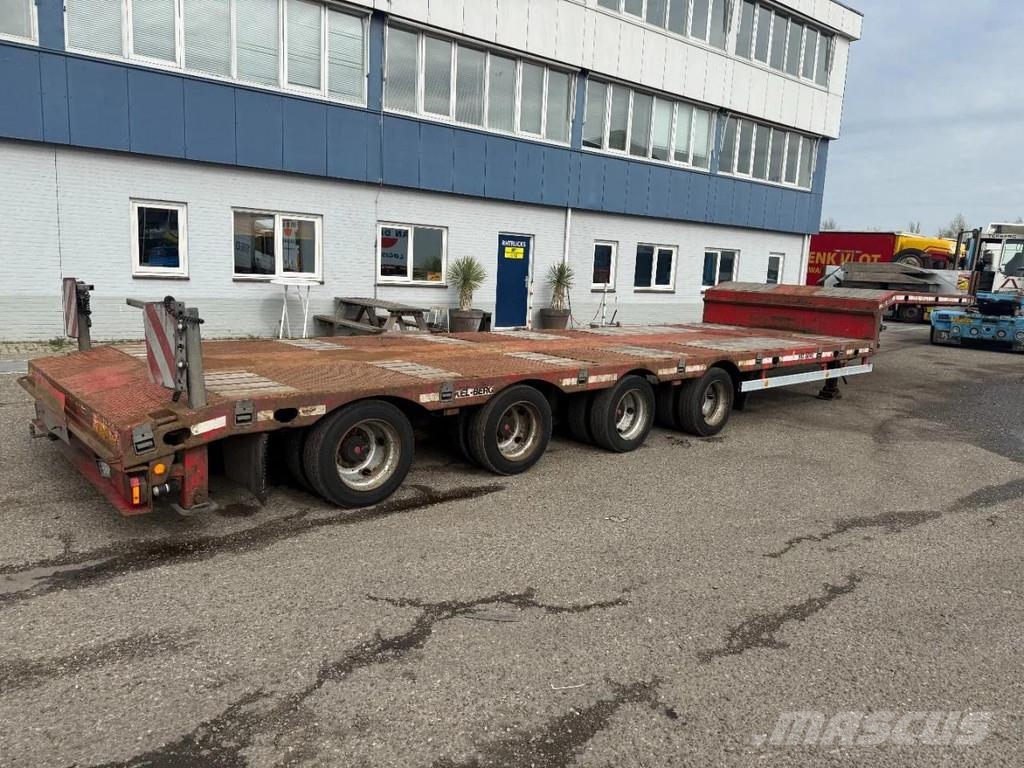 Kel-Berg 4 AXLE , LAST 2 AXLE STEERING, 6M EXTENDABLE نصف مقطورة مسطحة منخفضة