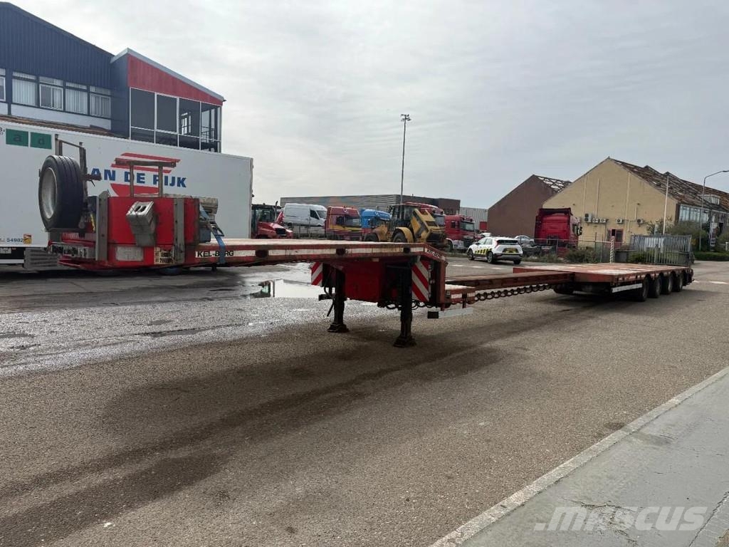 Kel-Berg 4 AXLE , LAST 2 AXLE STEERING, 6M EXTENDABLE Låg lastande semi trailer