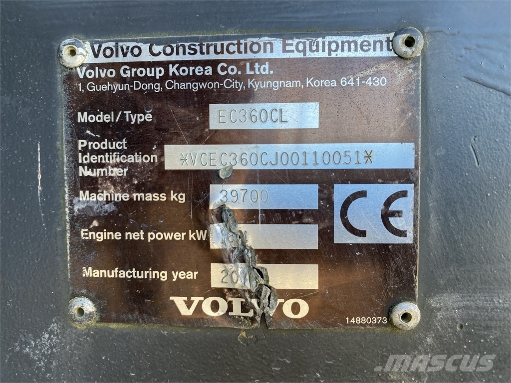 Volvo EC 360 C L Εκσκαφείς με ερπύστριες