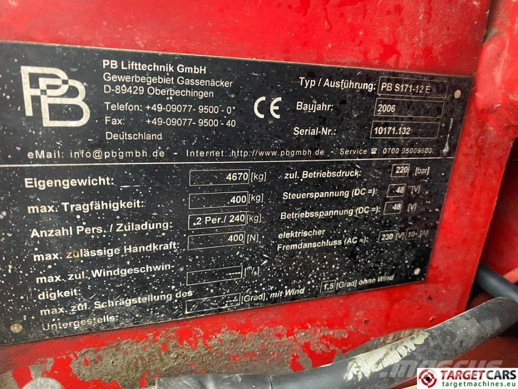 PB Lifttechnik S171-12E Electric Scissor Work Lift 1710cm 剪叉式升降机