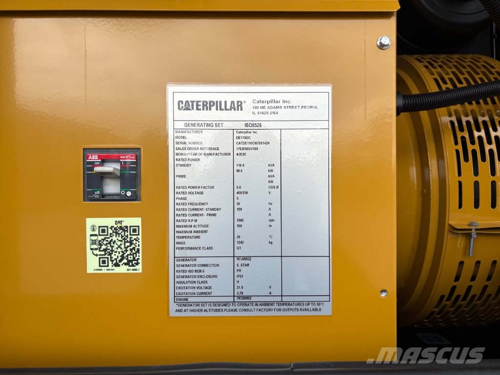 CAT DE110GC 110kVA Diesel Generator C4.4 柴油发电机