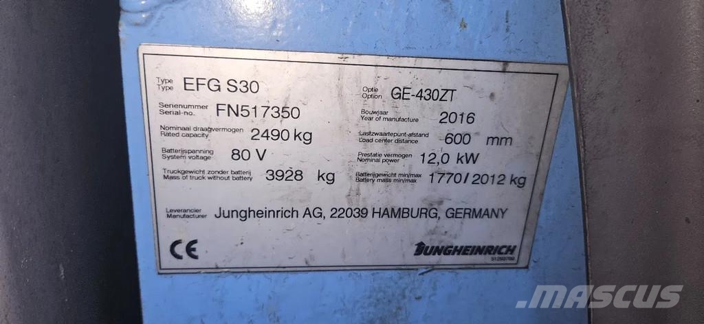 Jungheinrich Efg s30 Efg s30 Другие складские механизмы