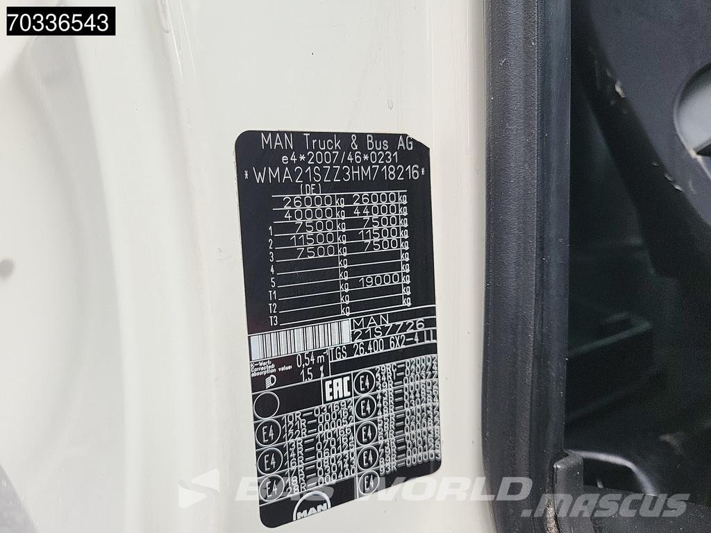 MAN TGS 26.400 6X2 Kooijaap Preparation Automatic Lift Curtainsider trucks