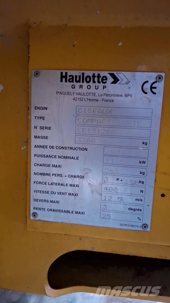 Haulotte COMPACT 10RTE Compact 10 RTE Šķerveida pacēlāji