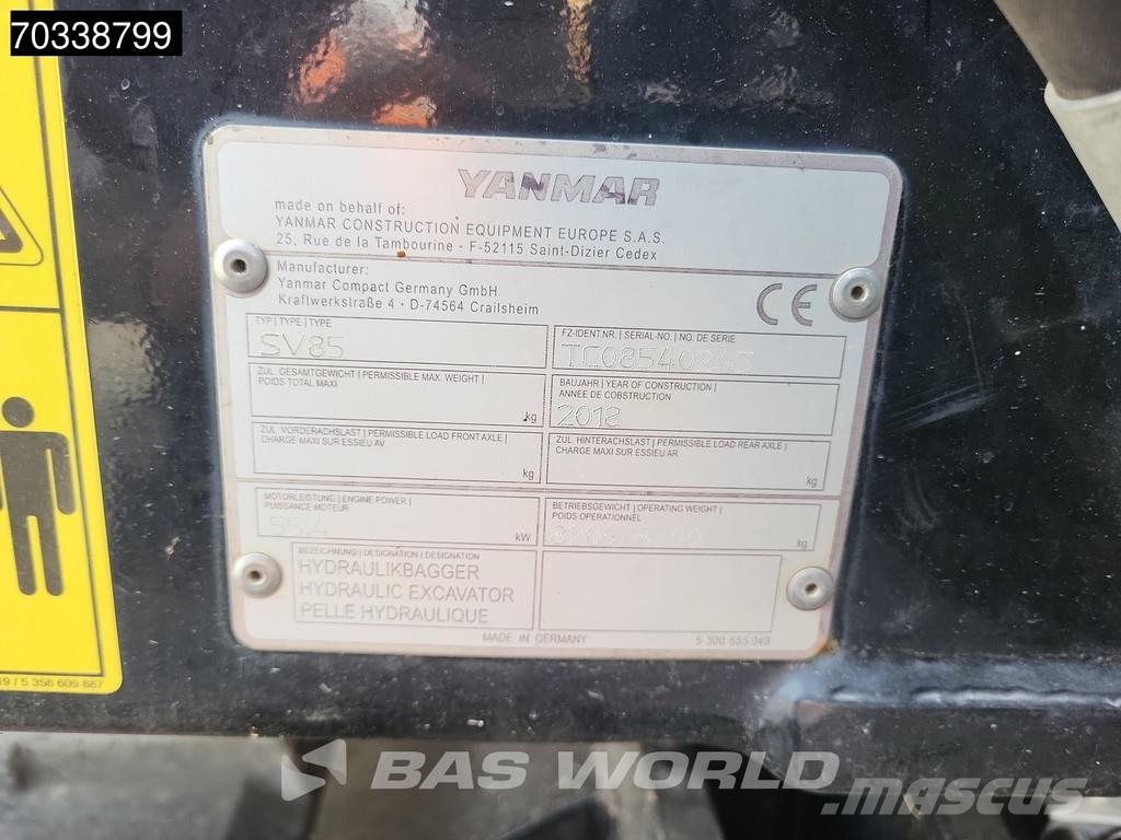 Yanmar SV85 Mini bageri <7t