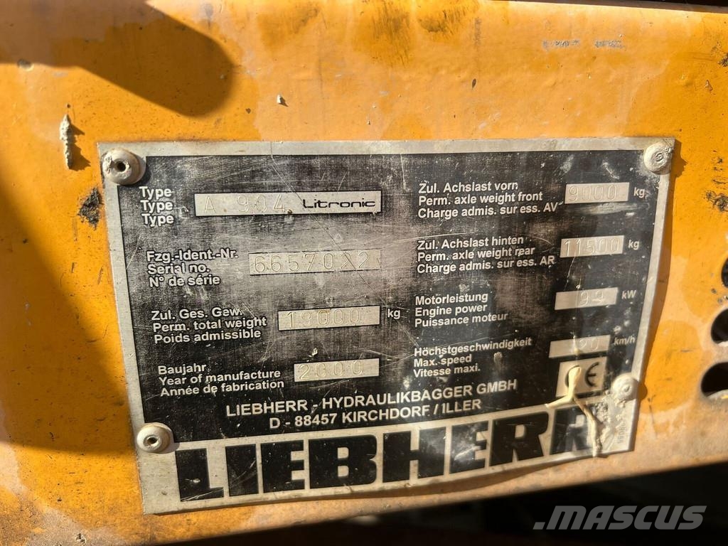Liebherr A904 Litronic Wielgraafmachines